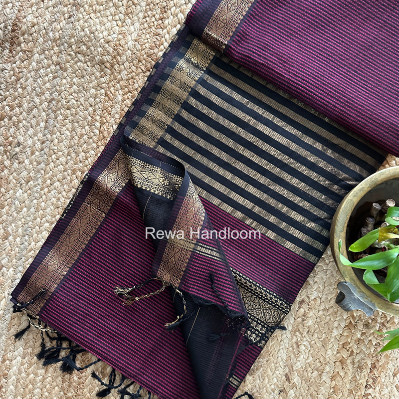 Maheshwari Garbha Reshami Rich Pallu Silk Saree