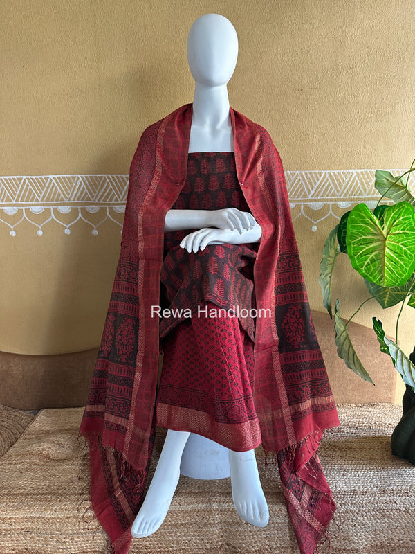 Maheshwari Bagh Print Tissue Suit