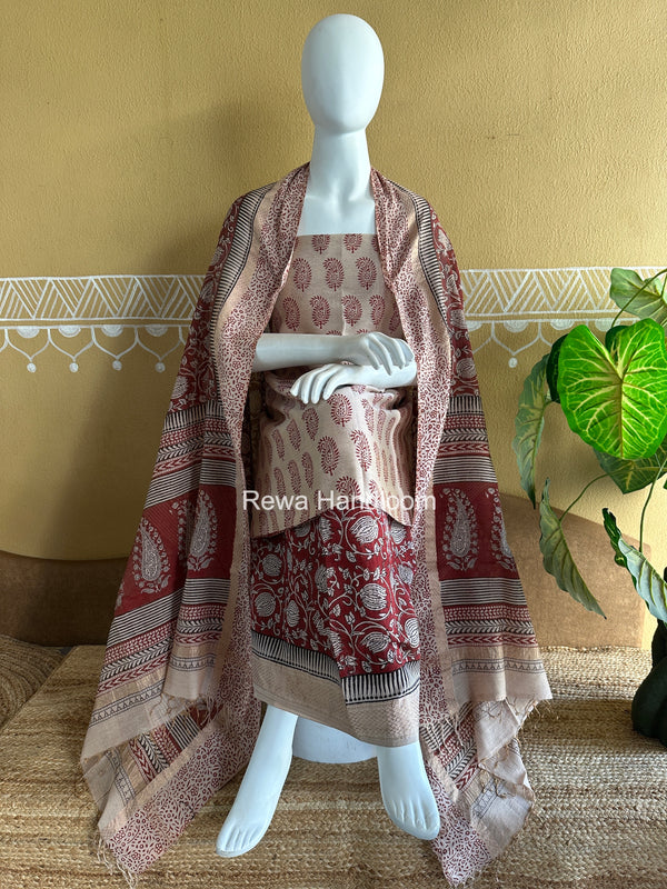 Maheshwari Bagh Print Tissue Suit