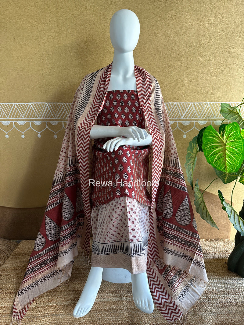Maheshwari Bagh Print Tissue Suit