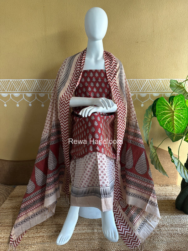 Maheshwari Bagh Print Tissue Suit