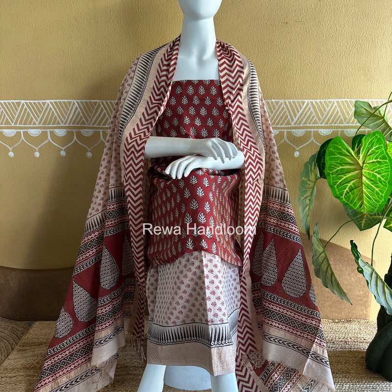 Maheshwari Bagh Print Tissue Suit