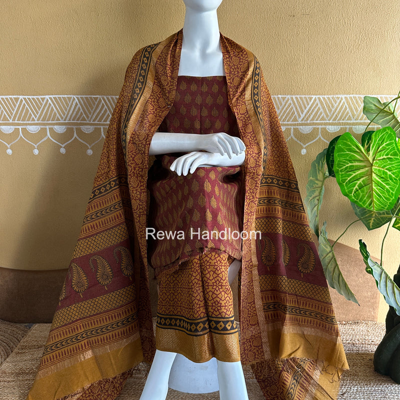 Maheshwari Bagh Print Tissue Suit