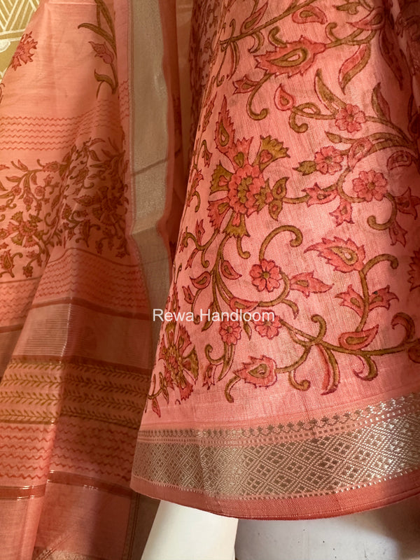 Handblock Print Top-Dupatta Set