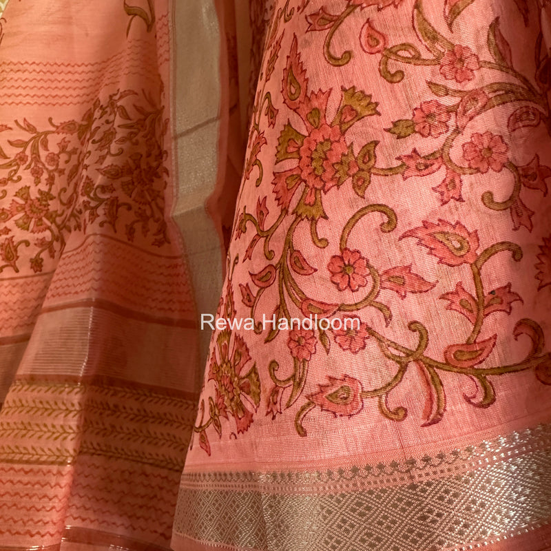 Handblock Print Top-Dupatta Set
