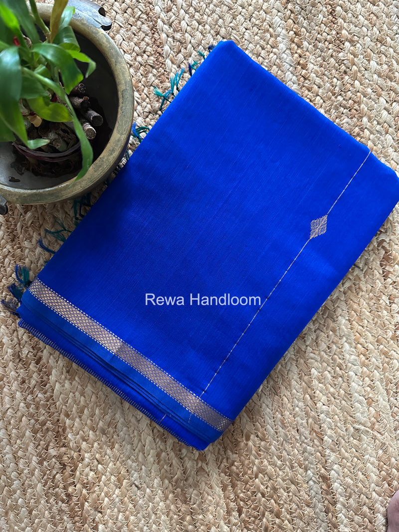 Blue Lining Butti Shaded Maheshwari Saree SBS0127