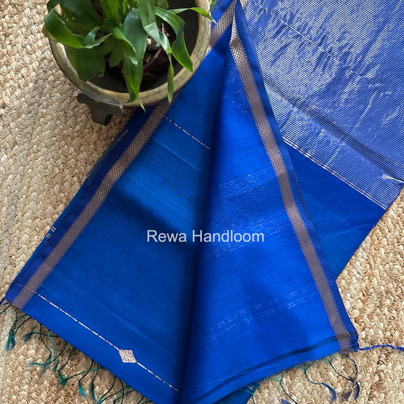 Blue Lining Butti Shaded Maheshwari Saree SBS0127