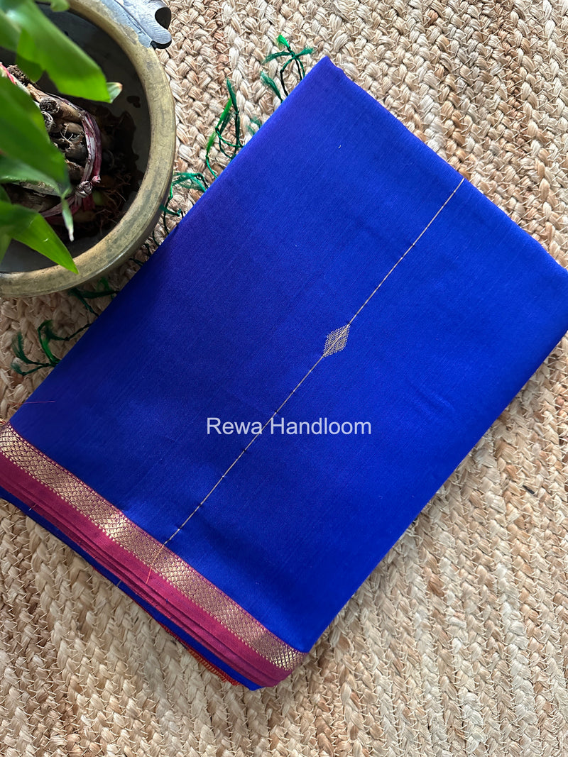 Blue Lining Butti Shaded Maheshwari Saree SBS0132