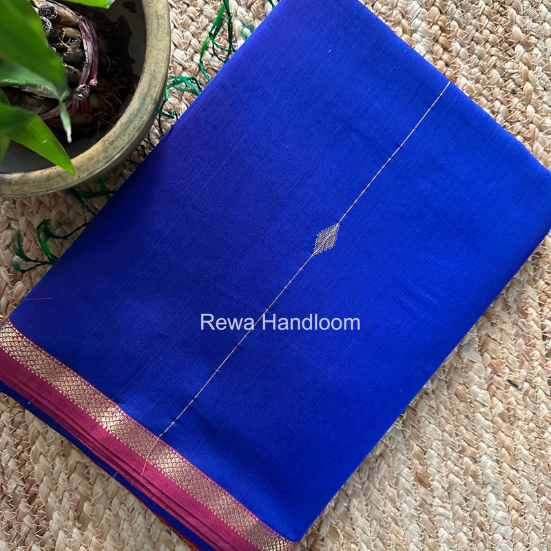 Blue Lining Butti Shaded Maheshwari Saree SBS0132