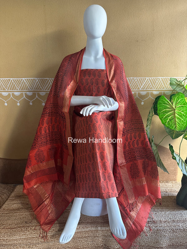 Maheshwari Tissue Bagh Print Suit
