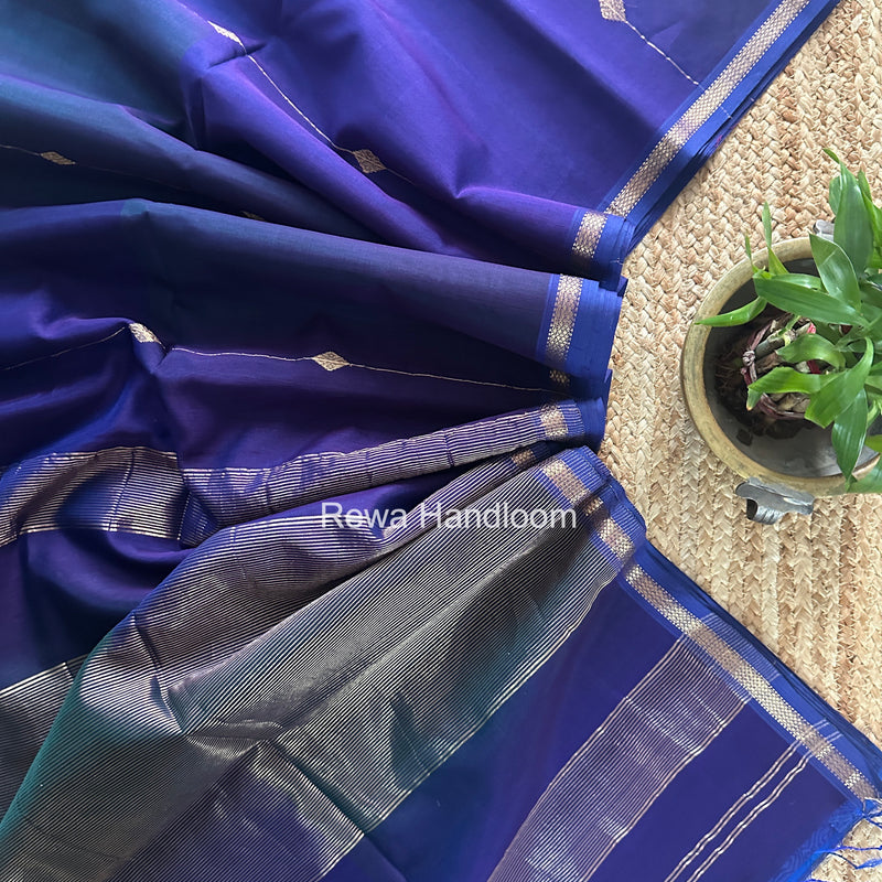 Purple Lining Butti Shaded Maheshwari Saree SBS0130