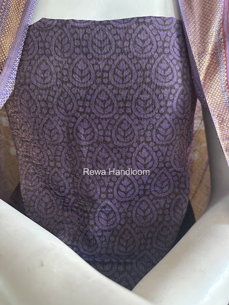 Maheshwari Blue Bagh Print Tissue Top-Dupatta Set BPTS015