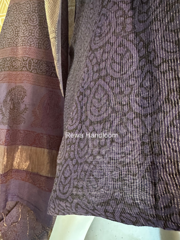 Maheshwari Bagh Print Tissue Top-Dupatta Set