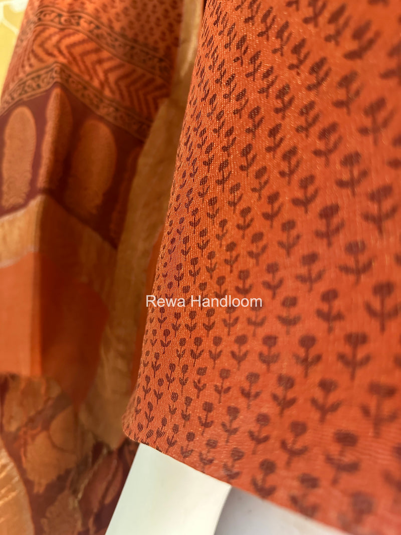 Maheshwari Tissue Bagh Print Suit