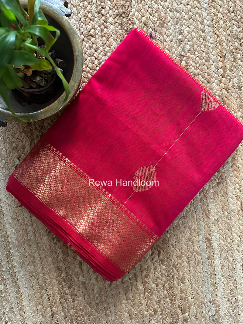 Maheshwari Pink Lining Butta Saree DSBS04