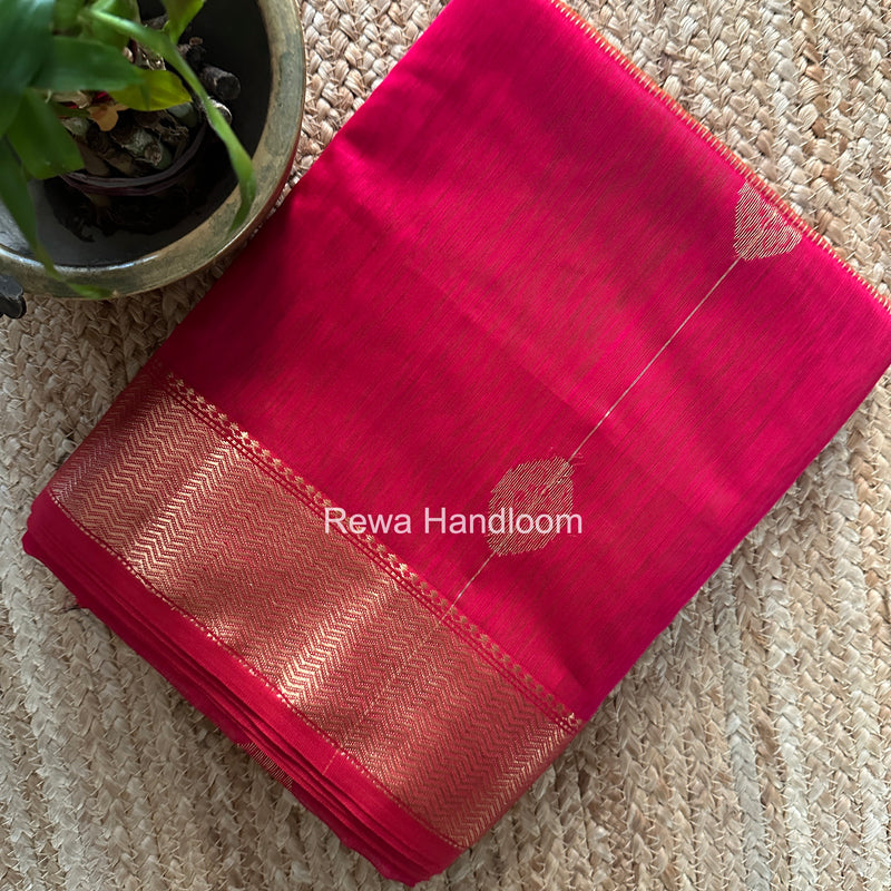 Maheshwari Pink Lining Butta Saree DSBS04