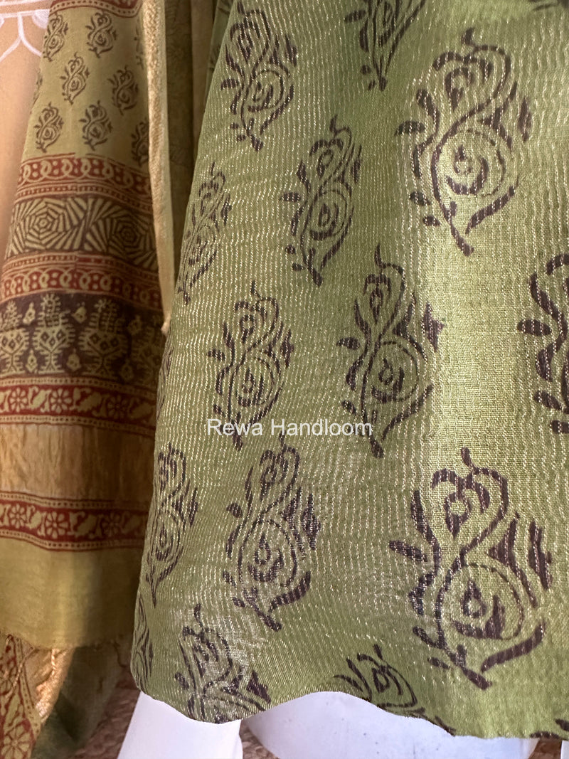 Bagh Print Tissue Top-Dupatta Set