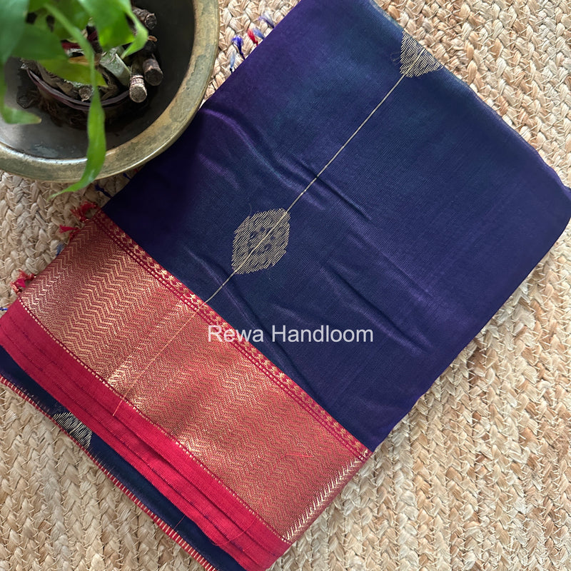 Maheshwari Purple Lining Butta Saree DSBS05