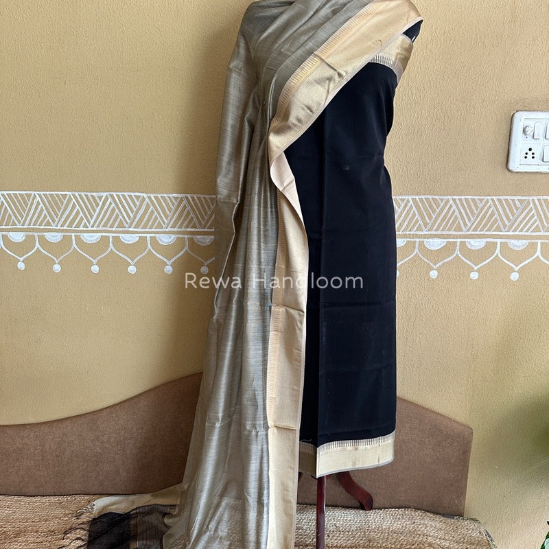 Maheshwari Resham Border Dress Material