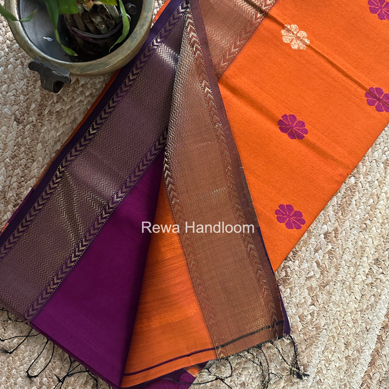 Maheshwari Magenta Lotus Butta Saree LBS0118
