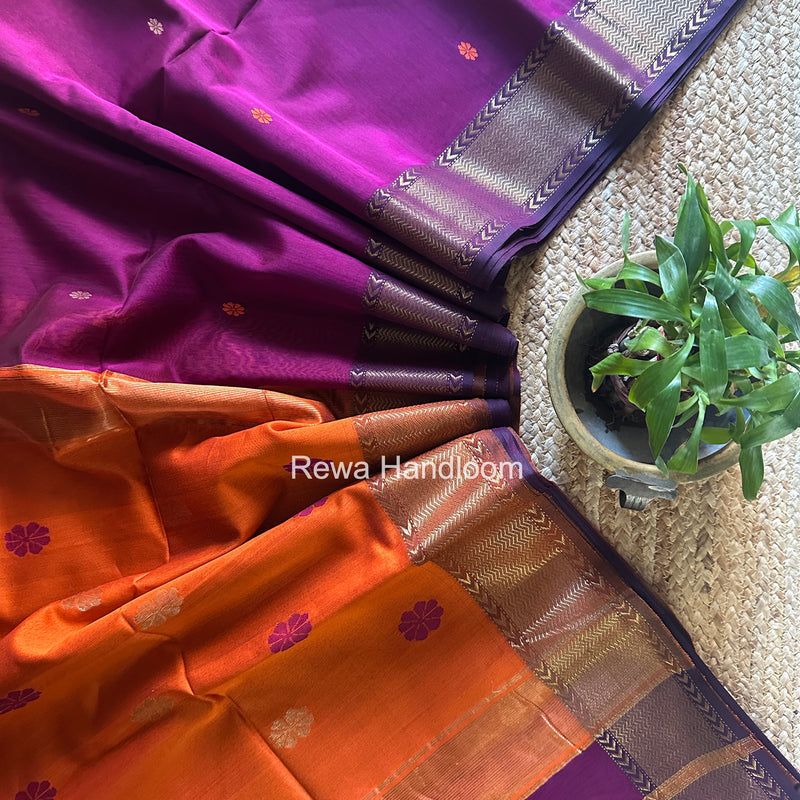 Maheshwari Magenta Lotus Butta Saree LBS0118