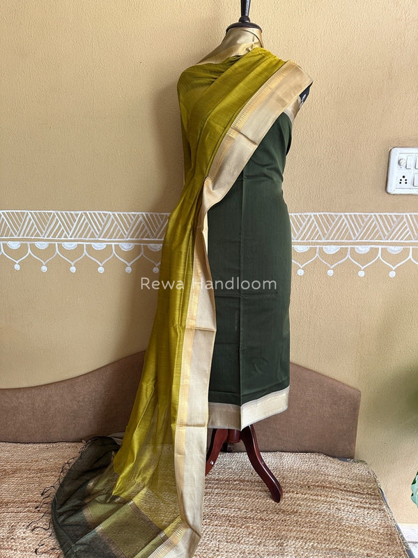 Maheshwari Resham Border Dress Material