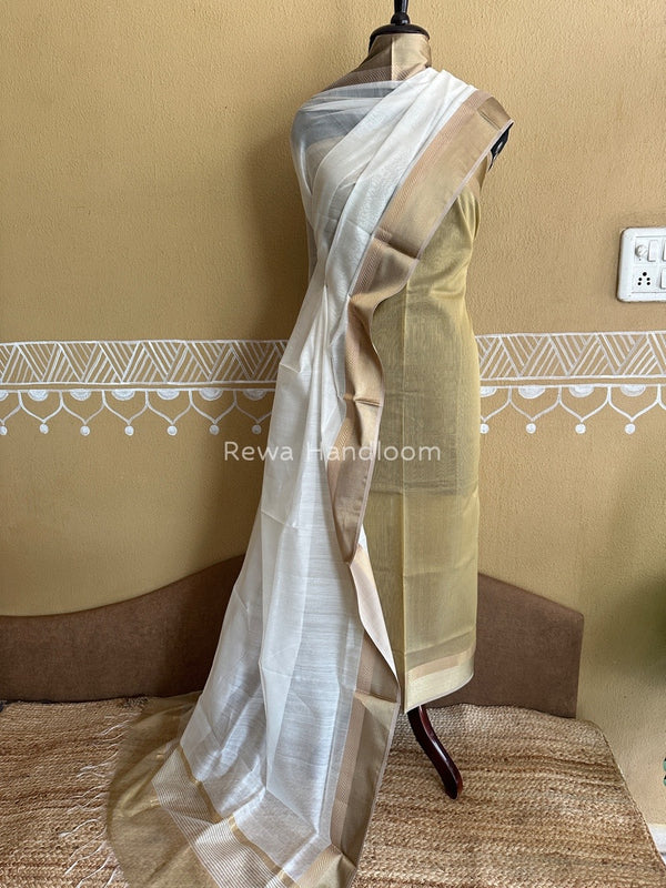 Maheshwari Resham Border Dress Material