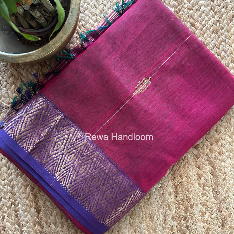 Maheshwari Magenta Shaded Butti Saree SBBS023