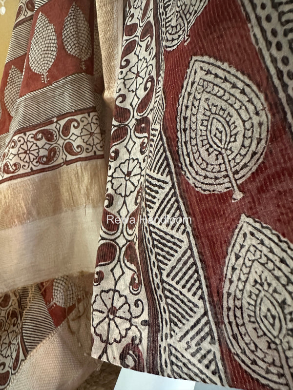 Bagh Print Tissue Top-Dupatta Set