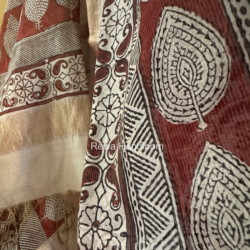 Bagh Print Tissue Top-Dupatta Set