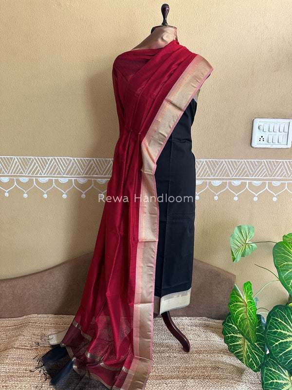 Maheshwari Resham Border Dress Material
