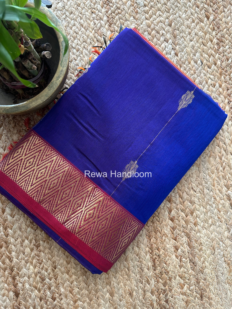 Maheshwari Blue Shaded Butti Saree SBBS026