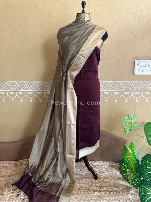 Maheshwari Resham Border Dress Material
