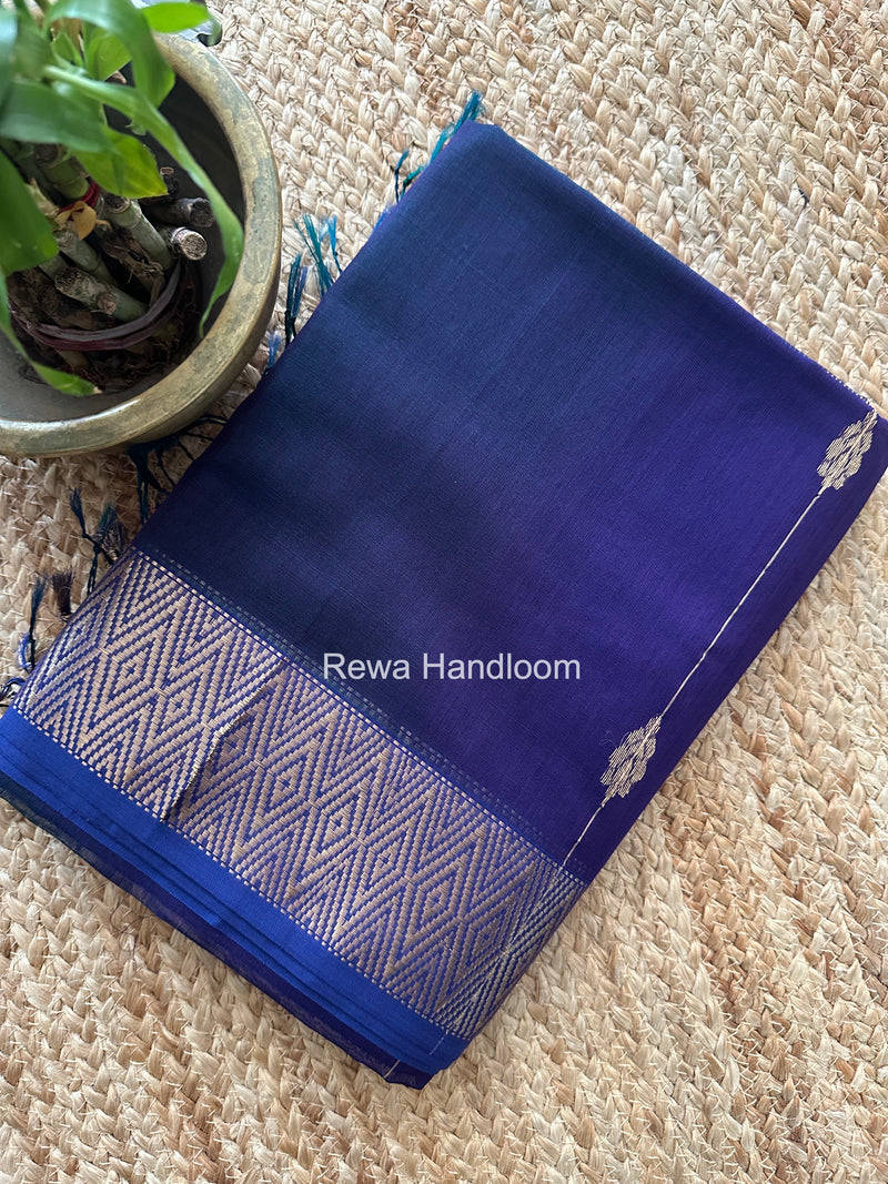Maheshwari Blue Shaded Butti Saree SBBS030