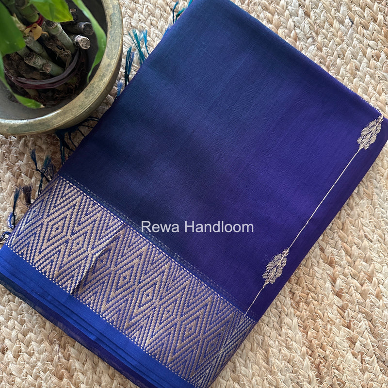 Maheshwari Blue Shaded Butti Saree SBBS030