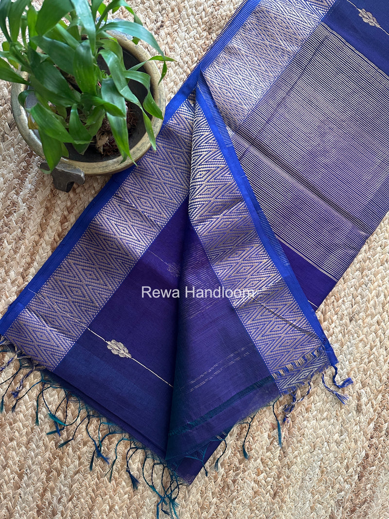 Maheshwari Blue Shaded Butti Saree SBBS030