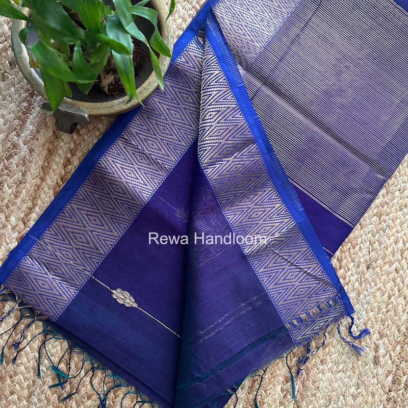 Maheshwari Blue Shaded Butti Saree SBBS030