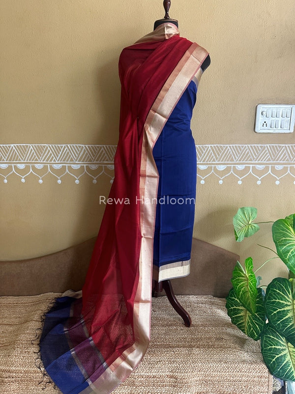 Maheshwari Resham Border Dress Material