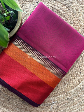 Maheshwari Multicolor Border Saree