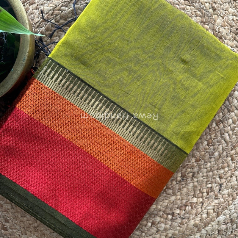 Maheshwari Multicolor Border Saree