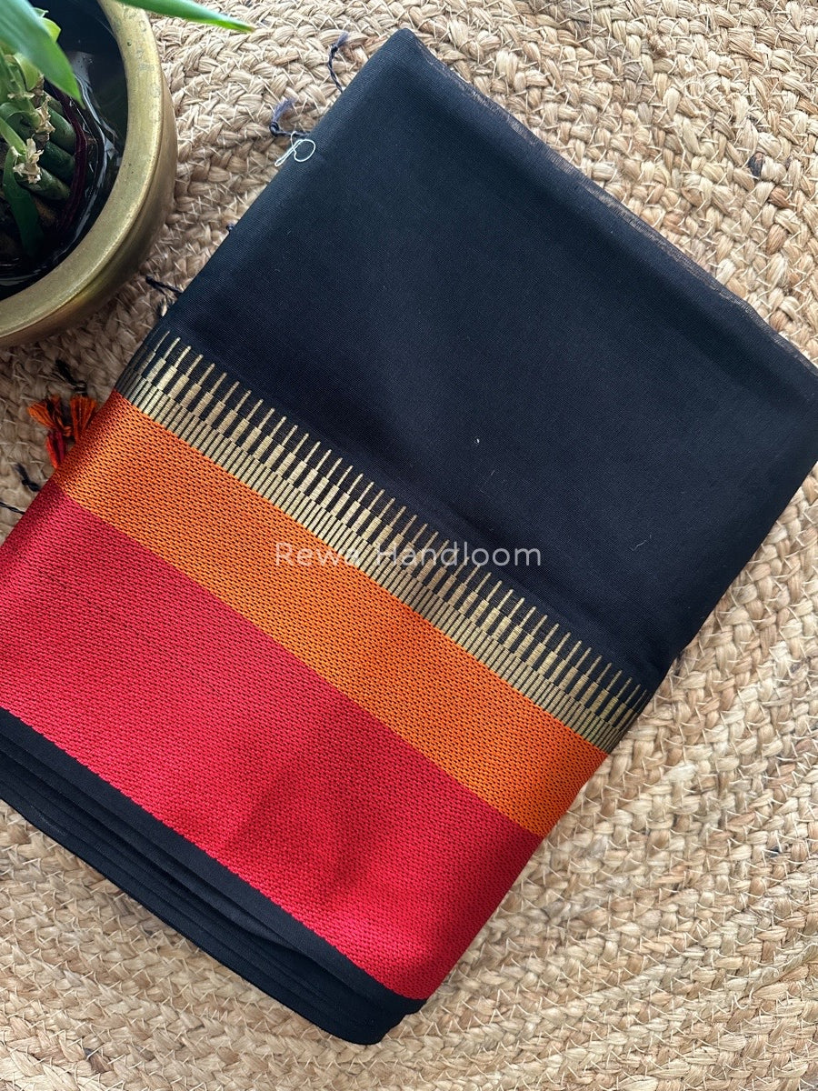 Maheshwari Multicolor Border Saree 