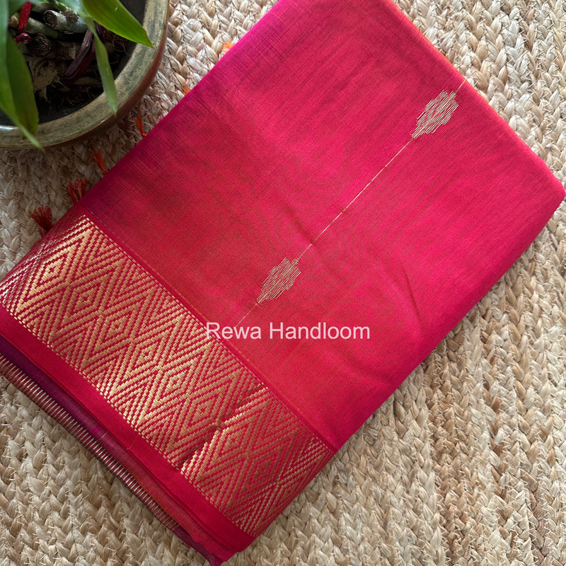 Maheshwari Fuchsia Pink Shaded Butti Saree SBBS029