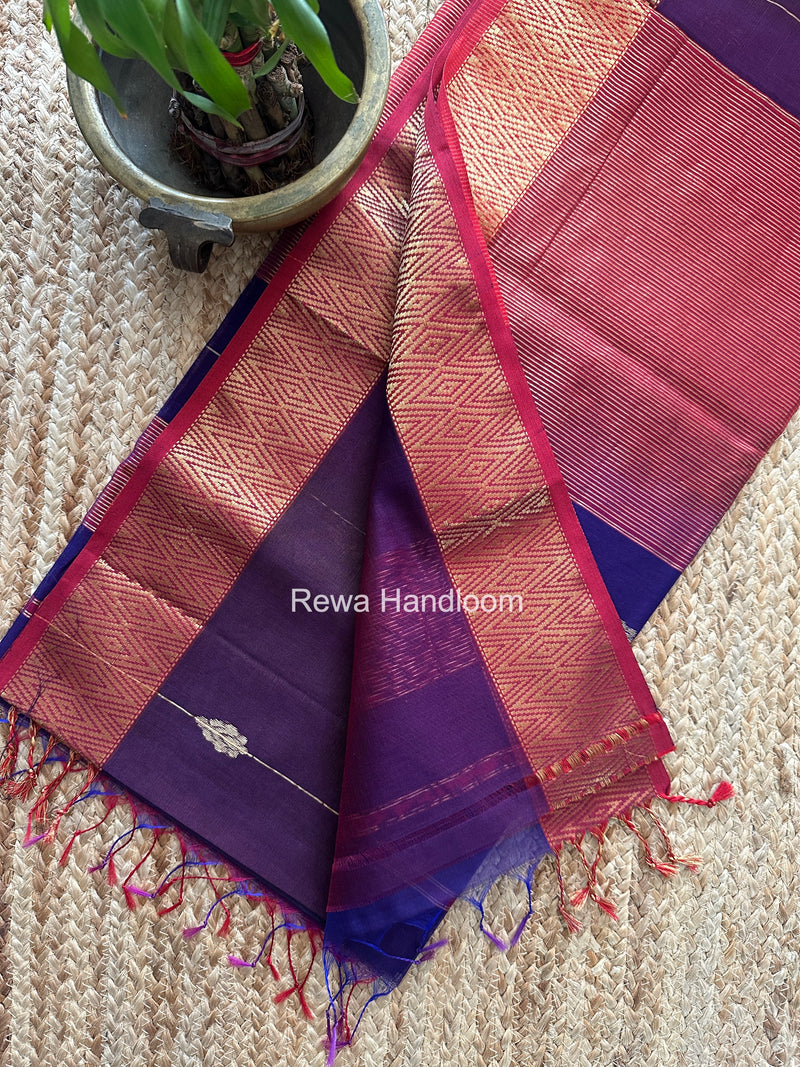 Maheshwari Purple Shaded Butti Saree SBBS032
