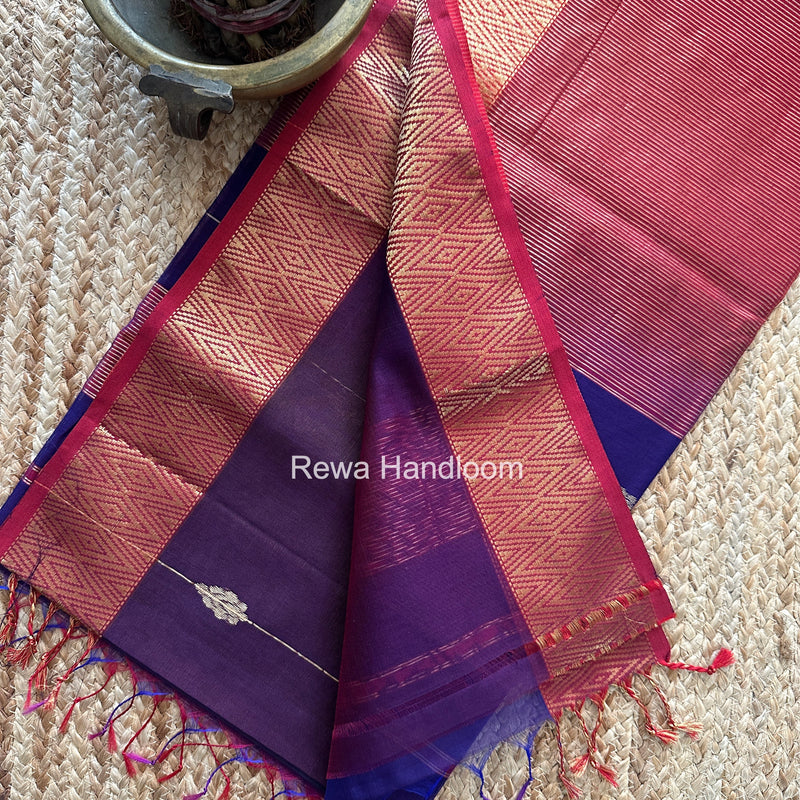 Maheshwari Purple Shaded Butti Saree SBBS032
