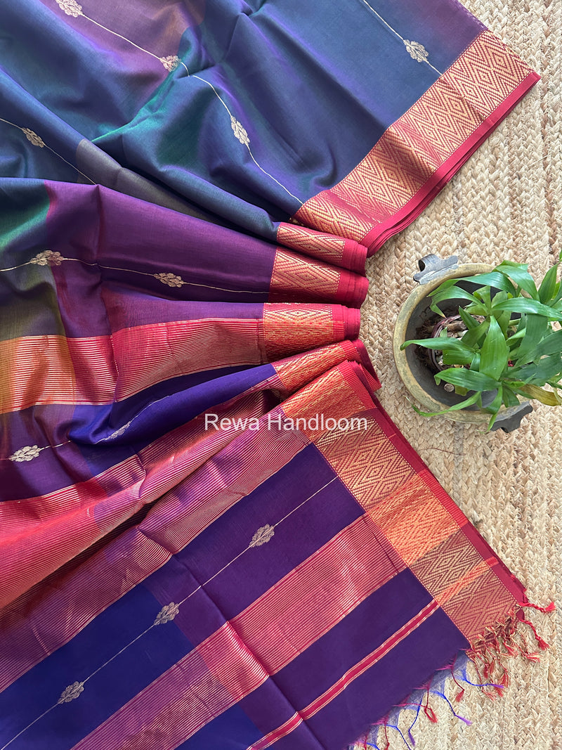 Maheshwari Purple Shaded Butti Saree SBBS032