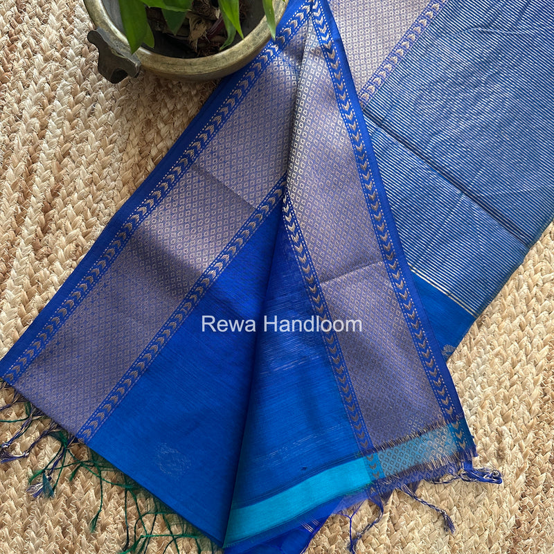 Maheshwari Blue Lotus Butta Saree LLBS067