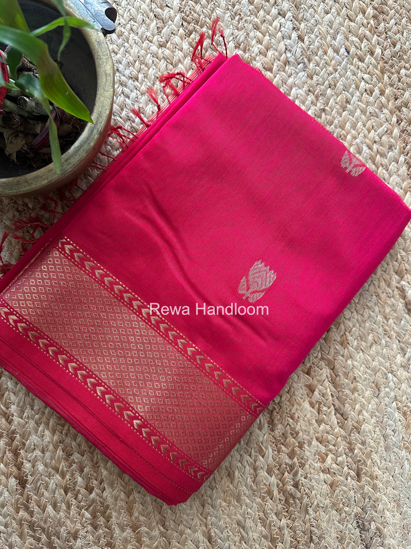 Maheshwari Pink Lotus Butta Saree LLBS066