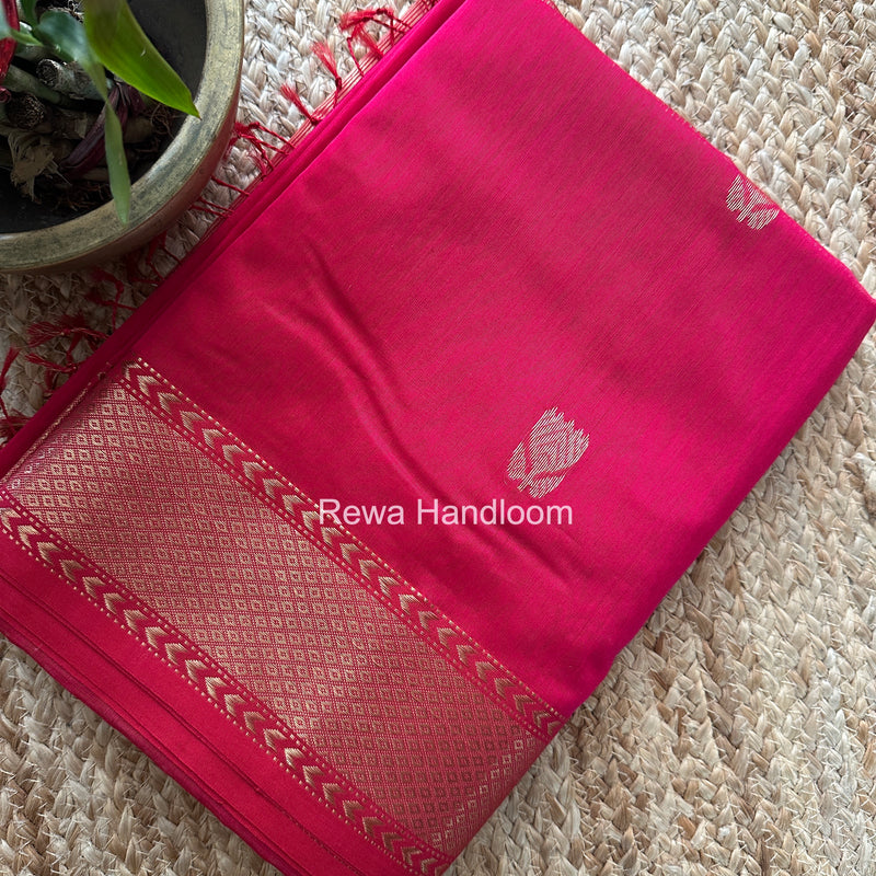 Maheshwari Pink Lotus Butta Saree LLBS066