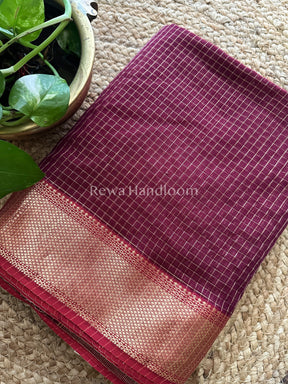 Maheshwari  Zari Checkered Sarees