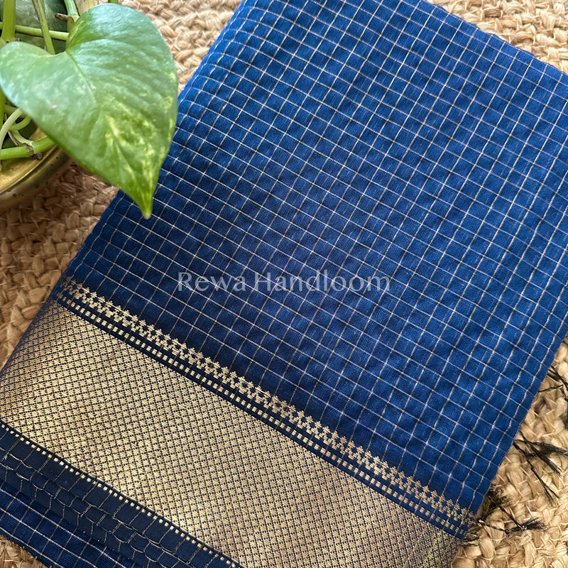 Maheshwari Zari Checkered Sarees